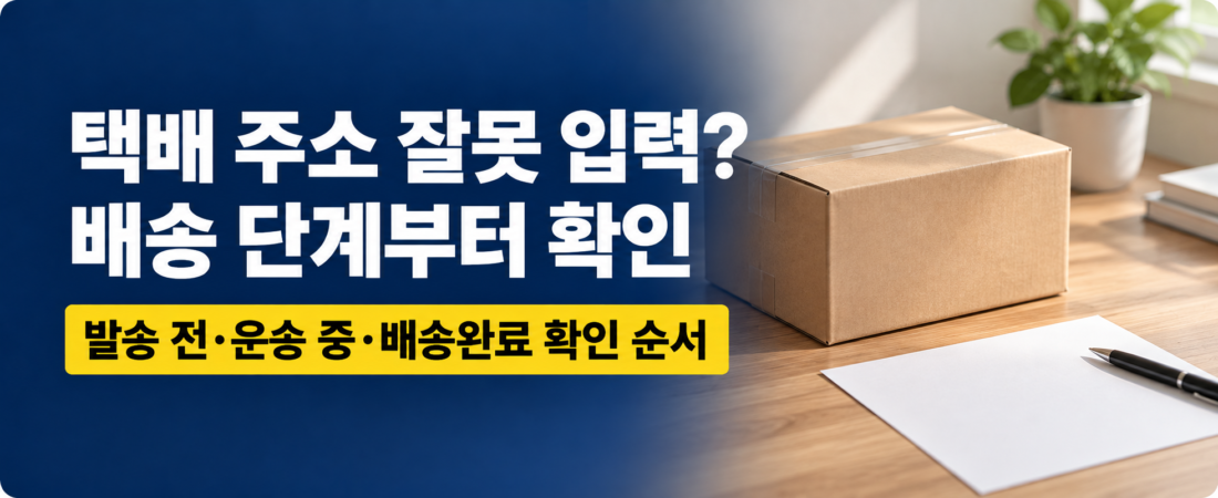 택배 주소 잘못 입력했을 때|배송 전·후 주소 변경 가능할까