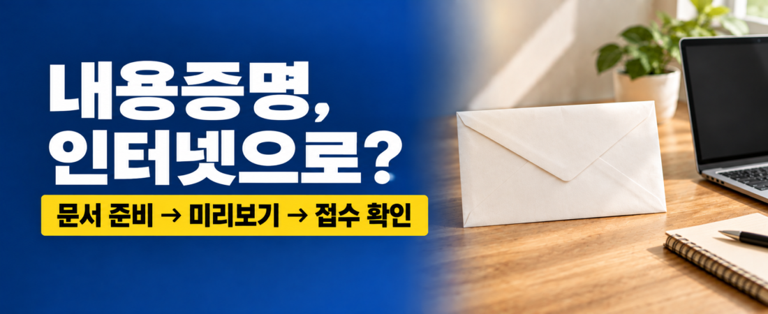 우체국 내용증명 인터넷으로 보내는 법|문서 준비·접수 확인