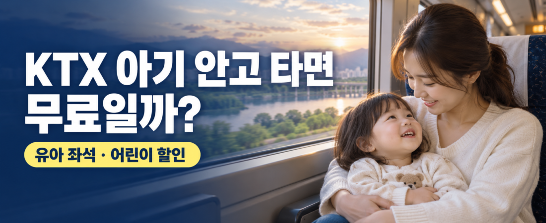 KTX 아기 안고 타면 무료일까? 유아 좌석·어린이 할인 차이