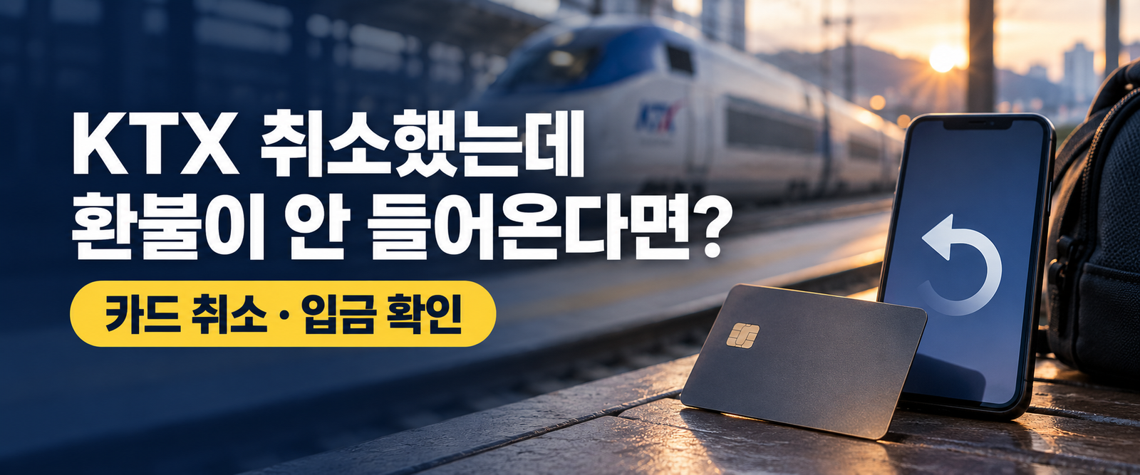 KTX 취소했는데 환불이 안 들어올 때｜카드 취소·입금 확인 순서