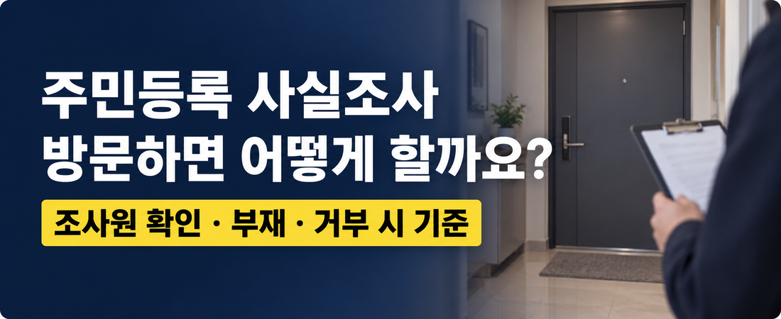 2026 주민등록 사실조사 방문 시작｜누가 오고, 안 받으면 어떻게 될까