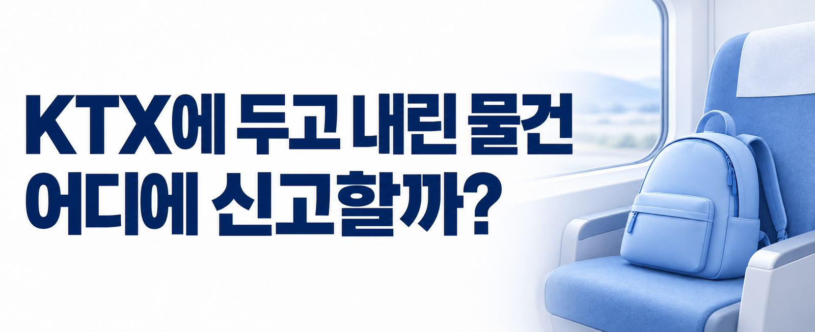 KTX에 물건 두고 내렸을 때|분실물 신고·조회 순서